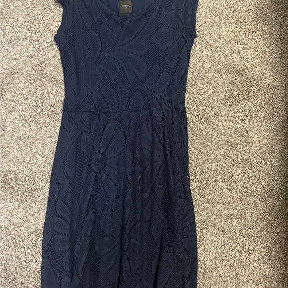 Deletta Blue Sheath Midi Dress V-Neck Sleeveless - Picture 1 of 3